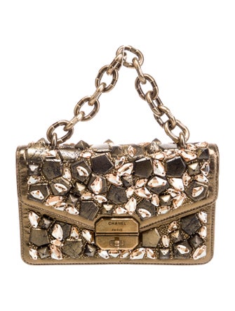 Chanel Paris In Rome Metal Flap Handle Bag