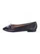 Chanel Interlocking CC Logo Leather Ballet Flats