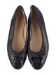 Chanel Interlocking CC Logo Leather Ballet Flats