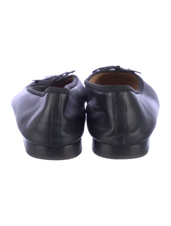 Chanel Interlocking CC Logo Leather Ballet Flats