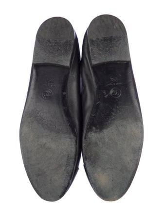 Chanel Interlocking CC Logo Leather Ballet Flats