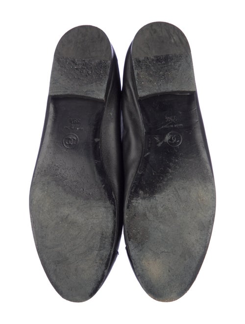 Chanel Interlocking CC Logo Leather Ballet Flats