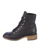 Chanel 2020 Interlocking CC Logo Combat Boots