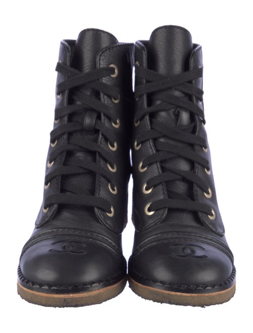 Chanel 2020 Interlocking CC Logo Combat Boots