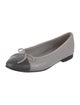 Chanel Interlocking CC Logo Leather Ballet Flats