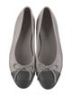 Chanel Interlocking CC Logo Leather Ballet Flats