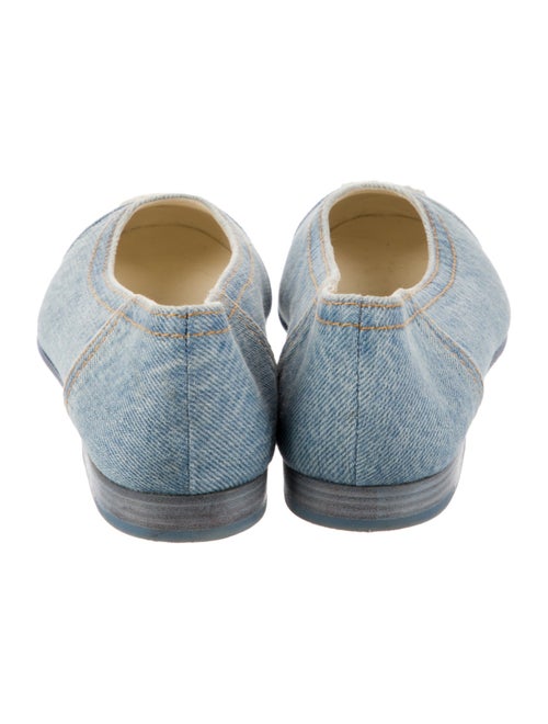 Chanel Interlocking CC Logo Denim Ballet Flats