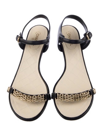 Chanel 2016 Interlocking CC Logo Sandals
