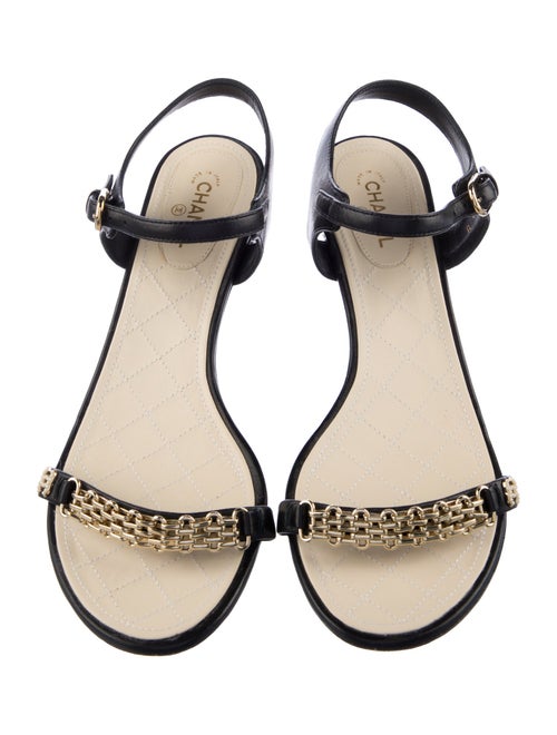 Chanel 2016 Interlocking CC Logo Sandals