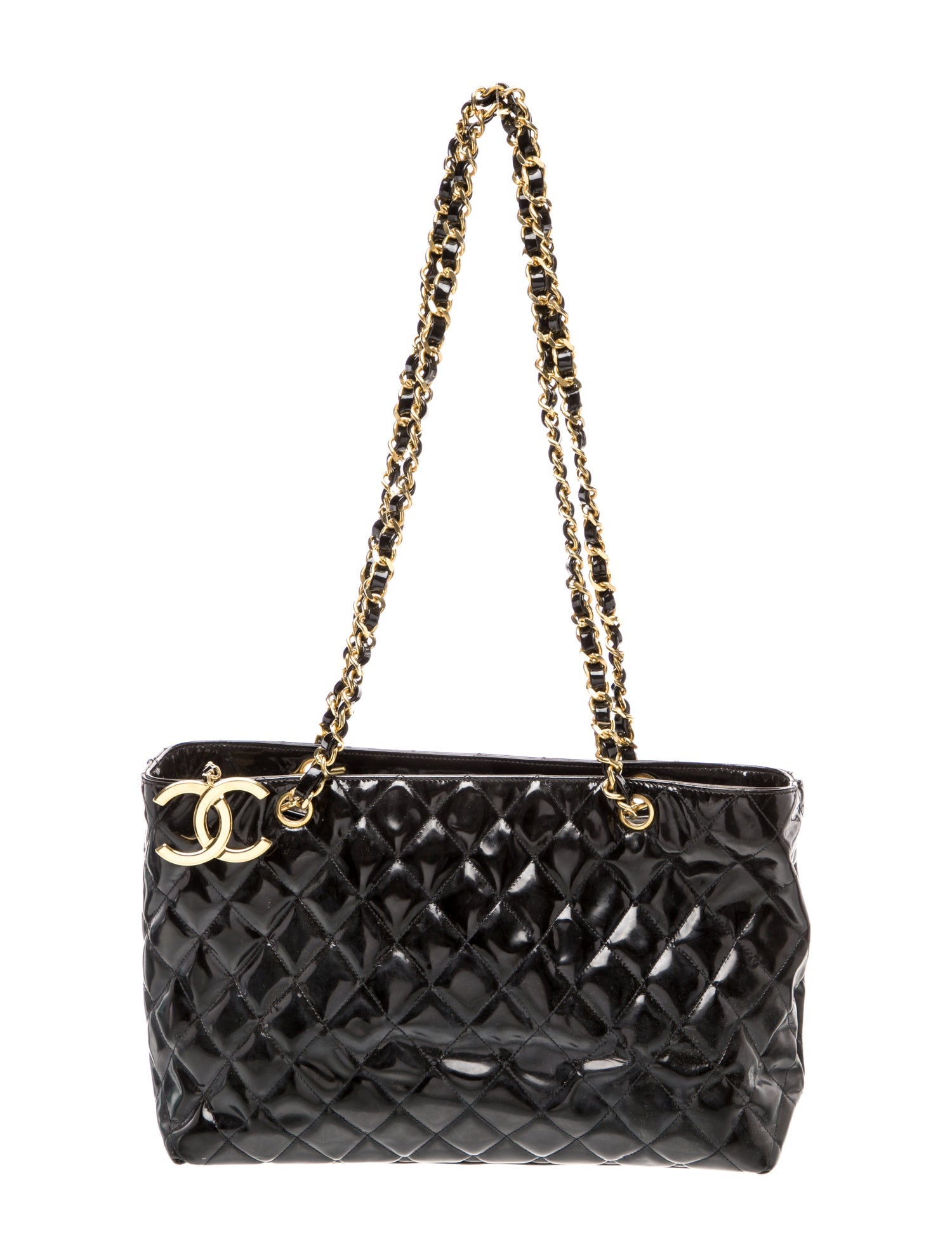 Chanel Vintage Patent CC Tote