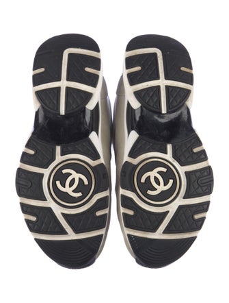 Chanel Interlocking CC Logo Leather Sneakers