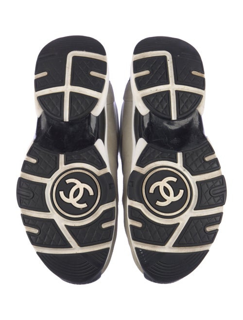 Chanel Interlocking CC Logo Leather Sneakers