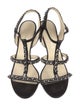 Chanel Interlocking CC Logo Leather T-Strap Sandals