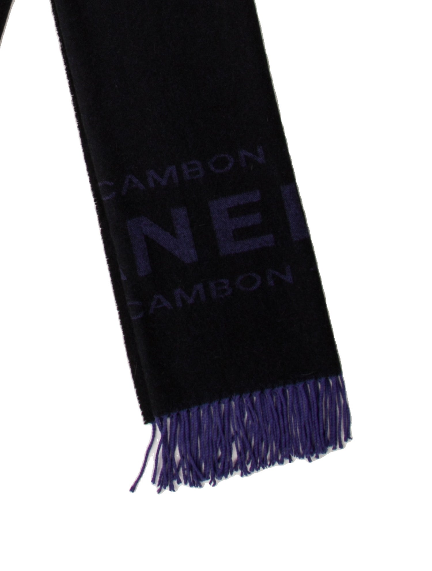 Chanel Cashmere Interlocking CC Logo Scarf