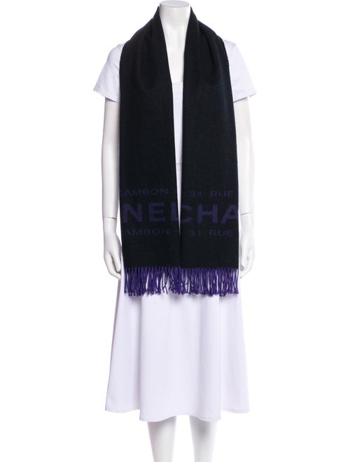 Chanel Cashmere Interlocking CC Logo Scarf