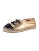 Chanel Interlocking CC Logo Leather Espadrilles