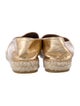 Chanel Interlocking CC Logo Leather Espadrilles