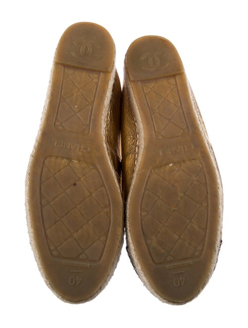 Chanel Interlocking CC Logo Leather Espadrilles