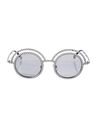 Chanel Interlocking CC Logo Round Sunglasses