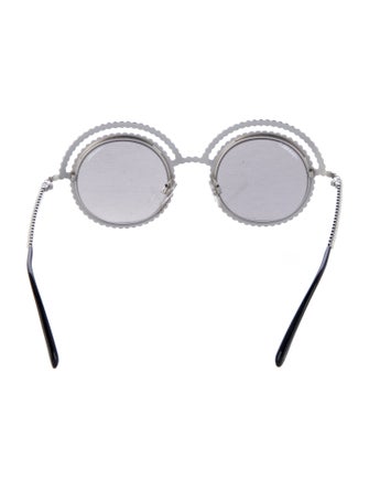 Chanel Interlocking CC Logo Round Sunglasses