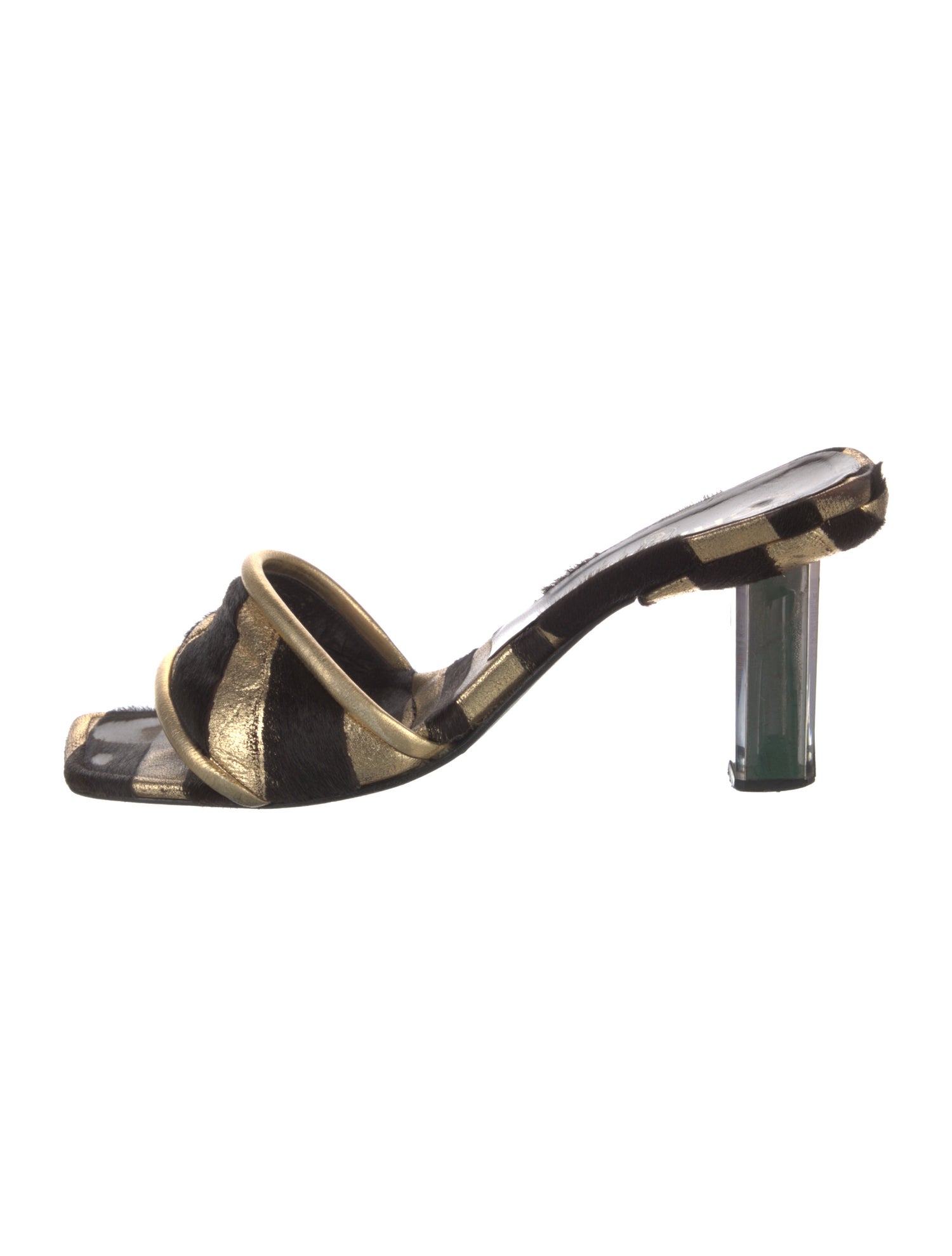 Chanel Vintage Interlocking CC Logo Slides