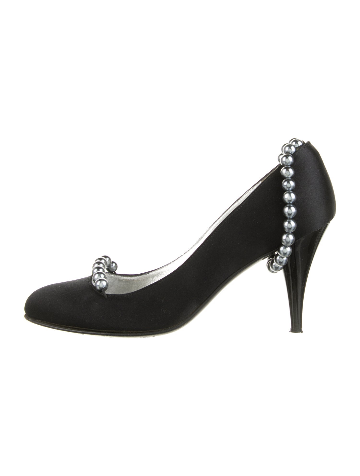 Chanel Vintage Faux Pearl Accents Pumps