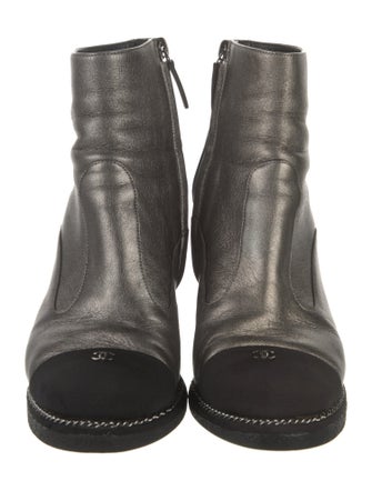 Chanel Interlocking CC Logo Leather Boots