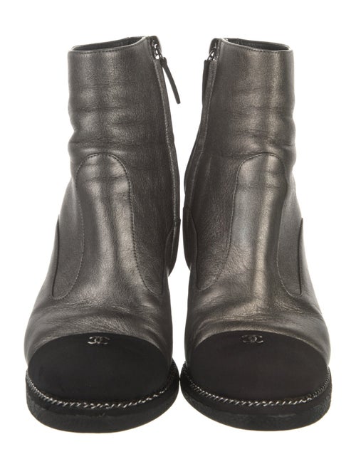 Chanel Interlocking CC Logo Leather Boots