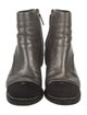 Chanel Interlocking CC Logo Leather Boots