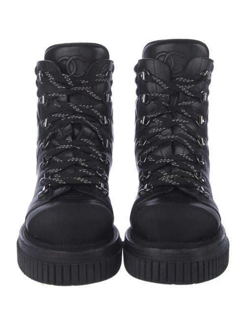 Chanel 2021 Interlocking CC Logo Combat Boots