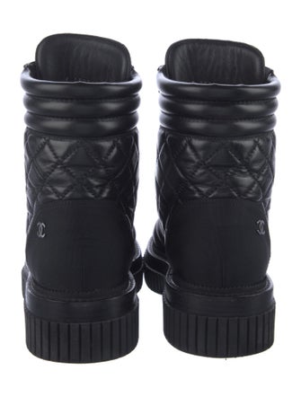 Chanel 2021 Interlocking CC Logo Combat Boots
