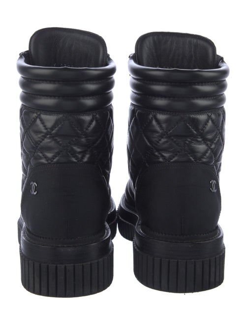 Chanel 2021 Interlocking CC Logo Combat Boots
