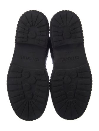 Chanel 2021 Interlocking CC Logo Combat Boots