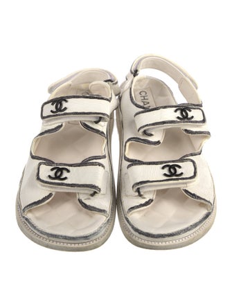 Chanel 2022 Interlocking CC Logo Slingback Sandals