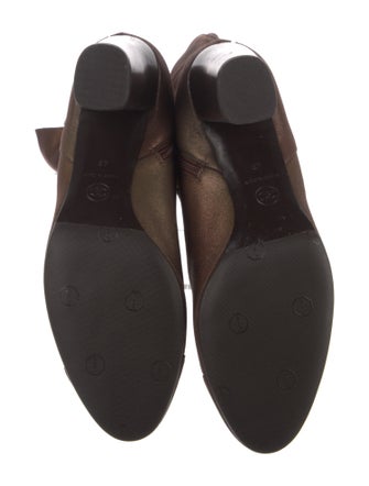 Chanel Interlocking CC Logo Leather Boots