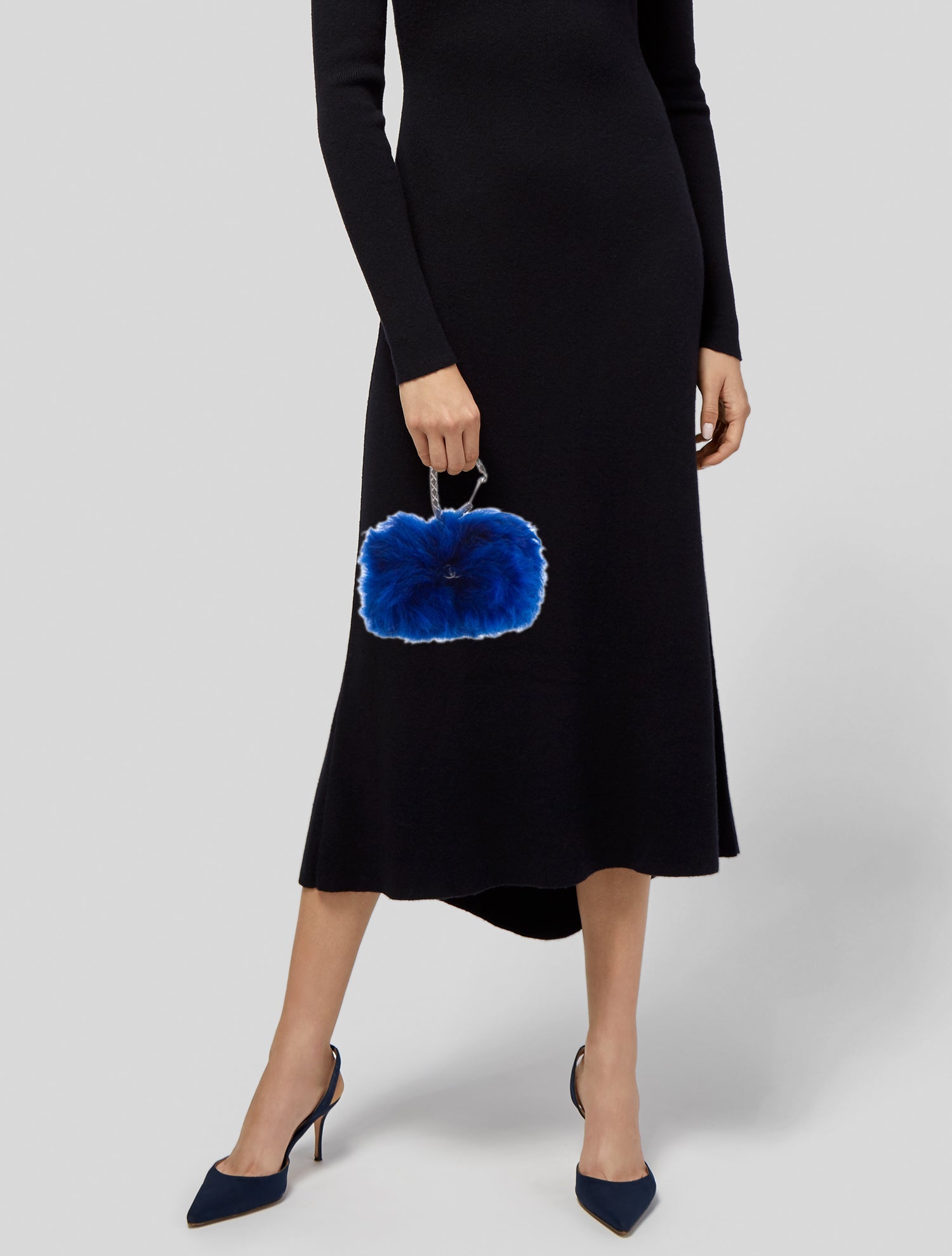 Chanel Shearling Jewel Hook Card Holder