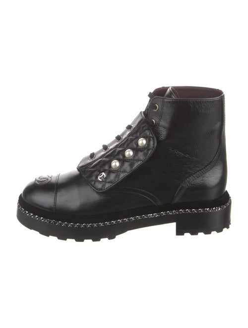 Chanel 2018 Interlocking CC Logo Combat Boots