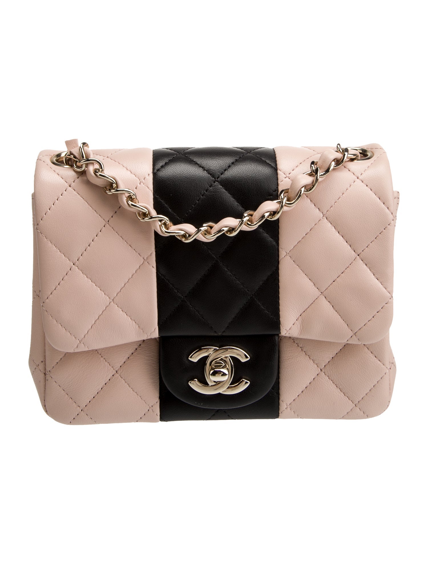 Chanel 2022 Bi-Stripe Mini Square Flap Bag