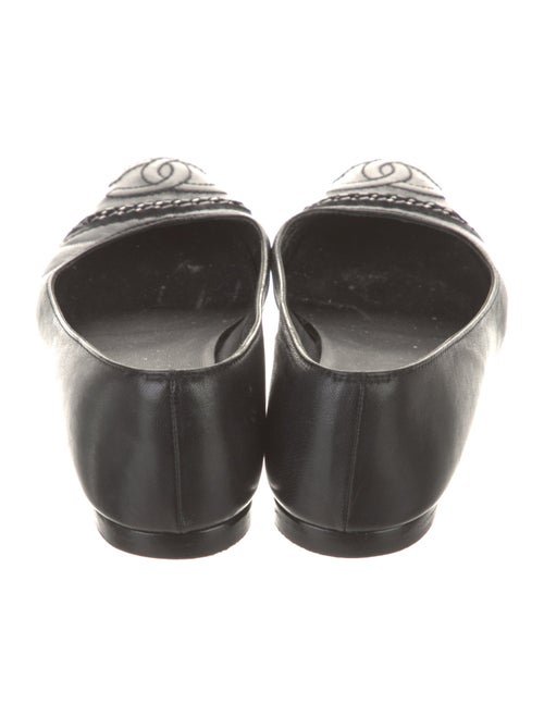 Chanel Interlocking CC Logo Leather Flats