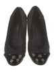 Chanel Interlocking CC Logo Leather Ballet Flats