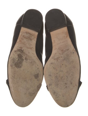 Chanel Interlocking CC Logo Leather Ballet Flats