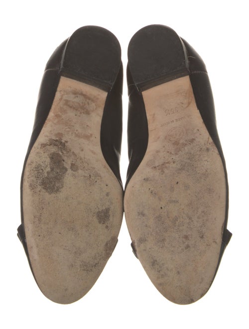 Chanel Interlocking CC Logo Leather Ballet Flats