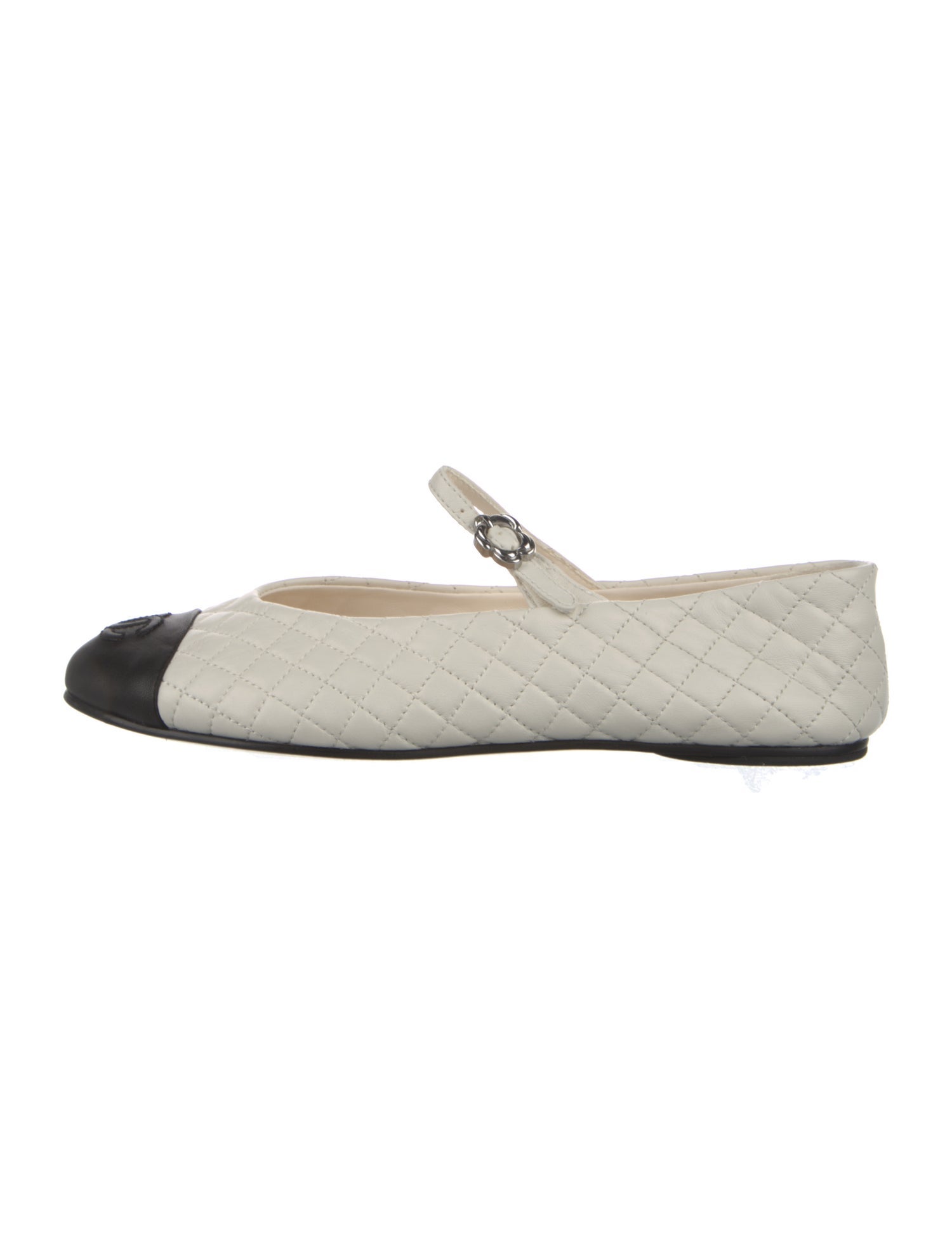 Chanel 2025 Interlocking CC Logo Mary Jane Flats