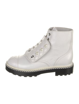 Chanel 2018 Interlocking CC Logo Combat Boots