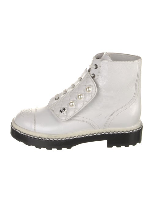 Chanel 2018 Interlocking CC Logo Combat Boots