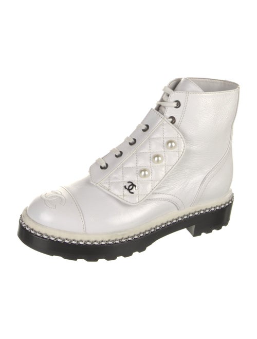 Chanel 2018 Interlocking CC Logo Combat Boots