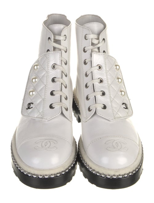Chanel 2018 Interlocking CC Logo Combat Boots