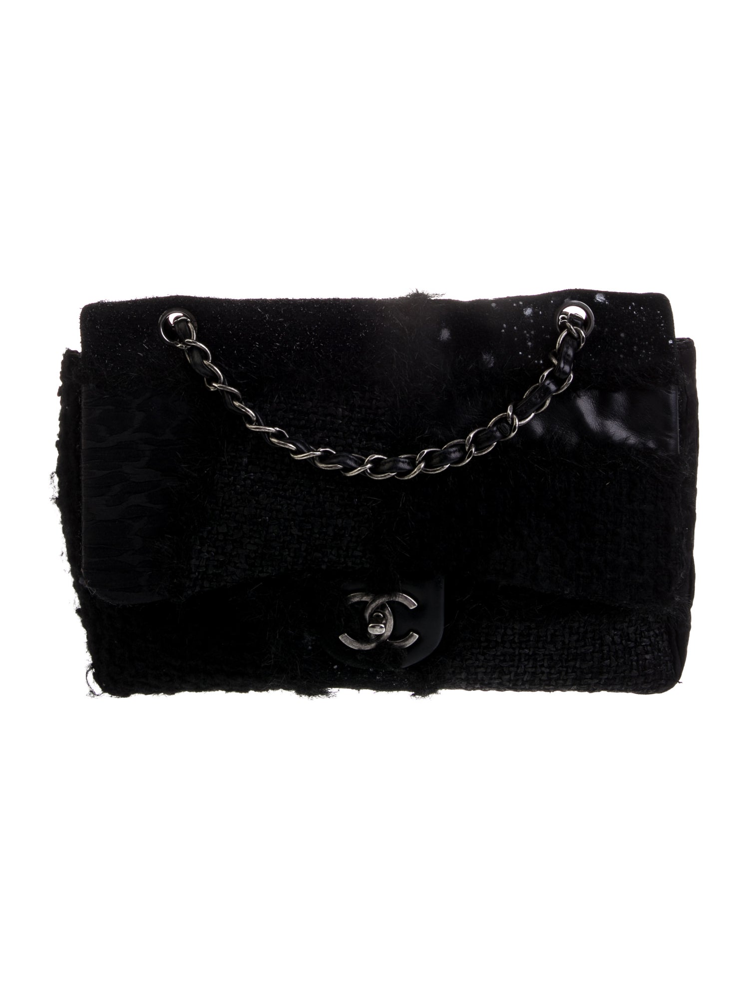 Chanel Patchwork Tweed Jumbo Flap Bag