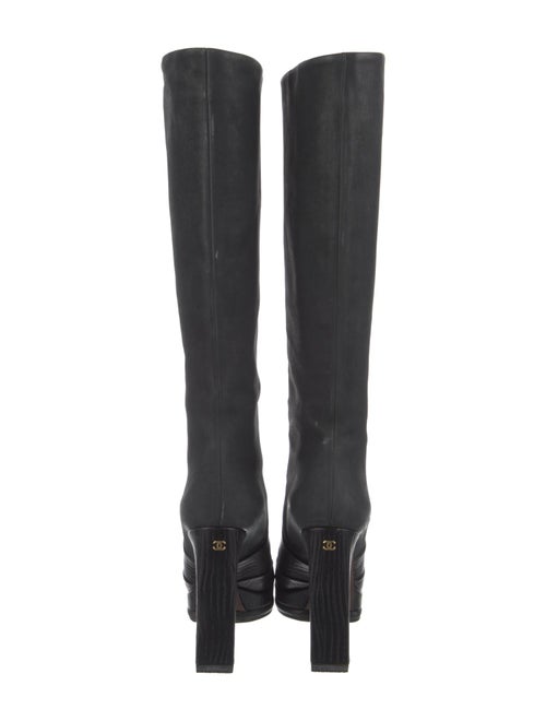 Chanel Interlocking CC Logo Leather Boots