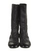 Chanel Interlocking CC Logo Leather Riding Boots